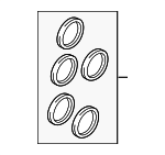 971698313 - Brakes: Caliper Seal Kit for Audi: A8 Quattro, e-tron GT, RS e-tron GT, RS Q8, RS6 Avant, RS7 Sportback, S8 Image