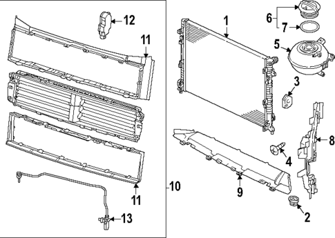 Radiator & Components for 2020 Volkswagen Atlas Cross Sport #0