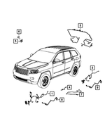 68413699AA - Electrical: Front Door Wiring, Left for Dodge: Durango | Jeep: Grand Cherokee, Grand Cherokee WK Image