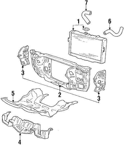 Radiator & Components for 1986 Dodge Conquest #1