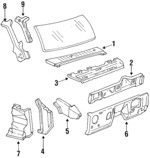 E9TZ1002536A - Body: Windshield Pillar for Ford: Bronco II, Ranger Image