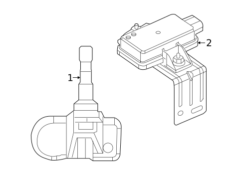 Tire Pressure Monitor Components for 2018 Jeep Wrangler #0