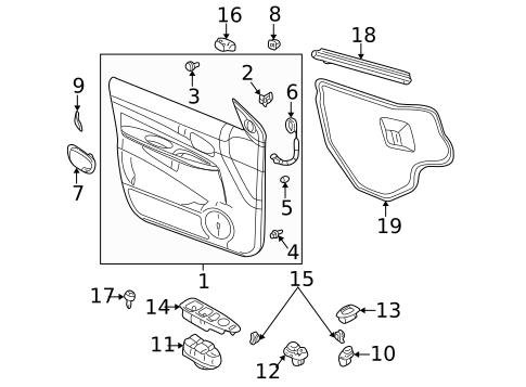 Interior Trim - Front Door for 2006 Buick Rendezvous #0
