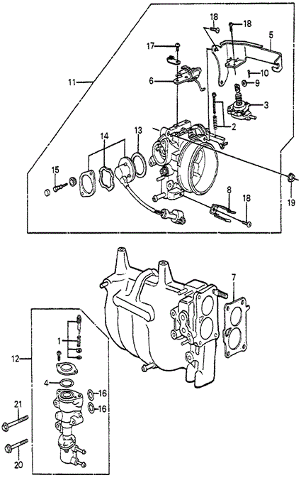 Throttle Body for 1985 Honda Accord #0