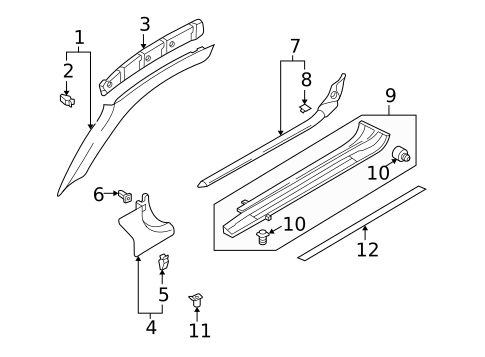 Interior Trim - Pillars for 2003 Audi TT Quattro #0