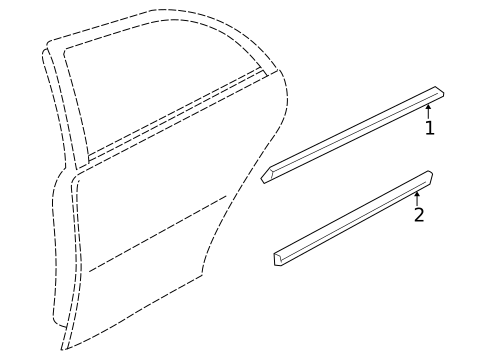 Exterior Trim - Rear Door for 2002 INFINITI Q45 #0