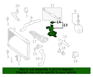 2003-2008 Toyota Engine Coolant Outlet Flange 16331-20060 | OEM Parts ...