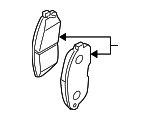 D10609DF0A - Brakes: Brake Pads for Nissan: Maxima, Sentra Image