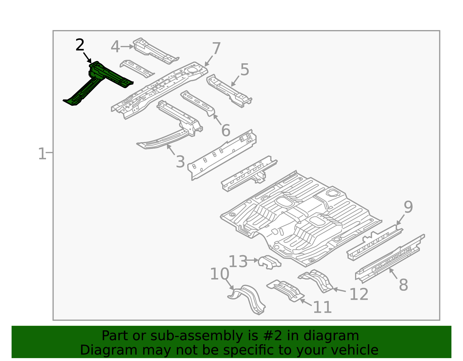 65160-E4000 - Seat Cross-Member 2015-2019 Kia Soul EV | Kia.Parts Store
