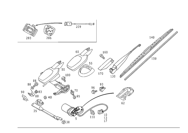 2028206442 - Electrical System: Electric Motor for Mercedes-Benz: C220, C230, C280, C43 AMG Image image