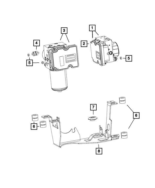 5170930AB - Electrical: Abs Control Mounting Kit for Mopar Image
