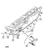 6503858 - Service Brakes: Hex Head Screw And Washer for Chrysler: Pacifica, Town &amp; Country, Voyager | Dodge: Caravan, Durango, Grand Caravan | Jeep: Grand Cherokee | Ram: 3500, C/V Image