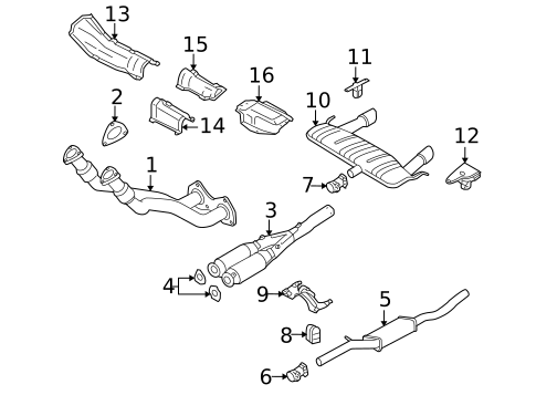 Exhaust Components for 2006 Audi TT Quattro #0