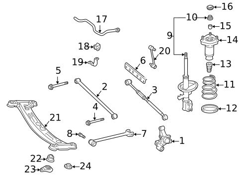 Rear Suspension for 2000 Toyota Camry #0