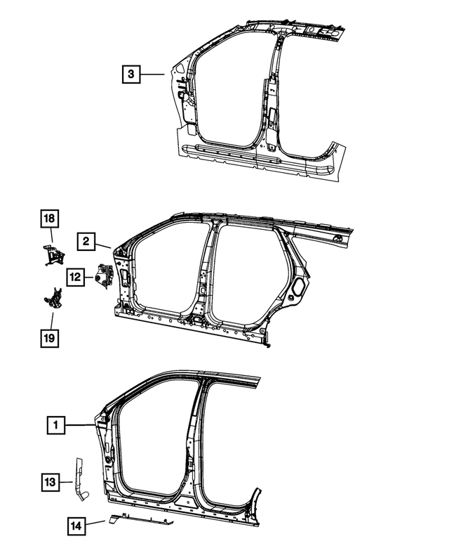 68410705AA - Body Sheet Metal Except Doors: Baffle, Left for Mopar Image