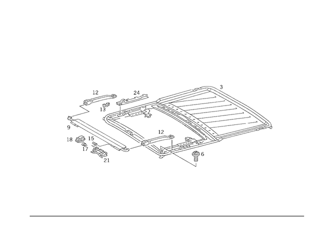 1237840235 - Electric Sliding/Lifting Roof: Spring for Mercedes-Benz: 190, 190D, 190E, 200, 200D, 220D, 230, 240D, 280, 280C, 280CE, 300CE, 300D, 300E, 300SE, 300SEL, 300TD, 300TE, 380SEC, 450SEL, 560SEC, 560SEL Image image