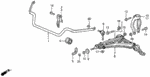 90117SM4003 - Chassis: BOLT, FR. SHOCK ABSORBER LOCK (10X44) for Acura Image