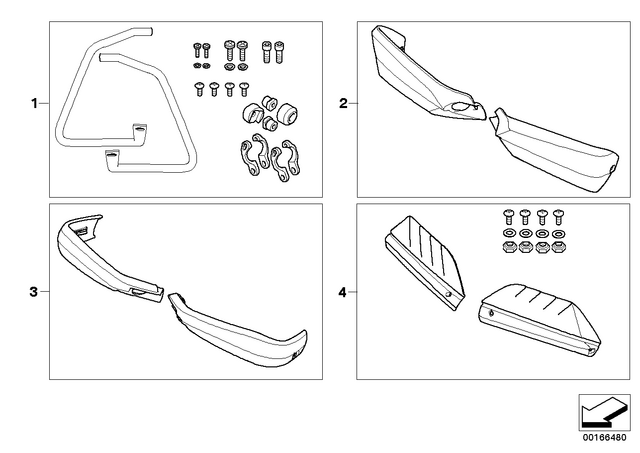 71607705963 - : Set Hand Guard, Small for BMW-Motorrad Image