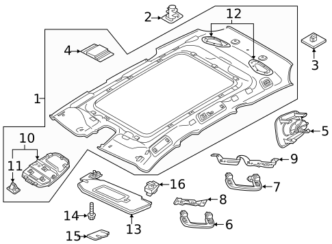 Interior Trim - Roof for 2015 Volvo V60 #9