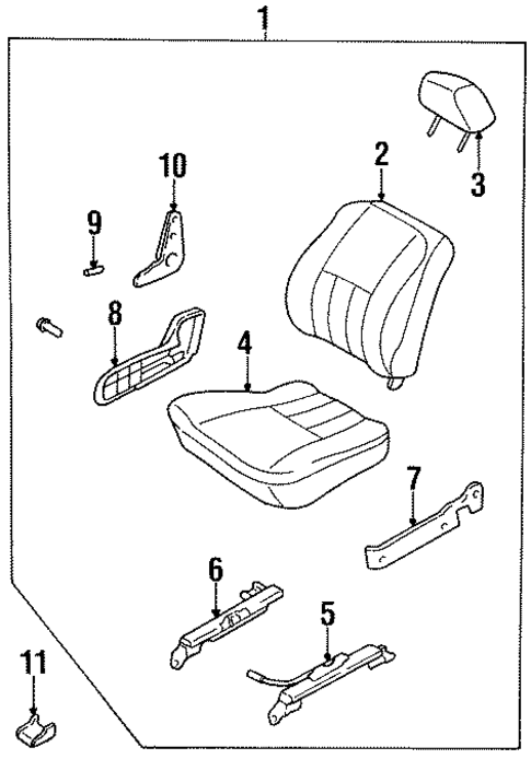 Front Seat Components for 1997 Kia Sephia #0