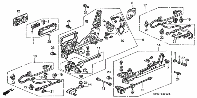 Front Seat Components (3) for 1993 Acura Legend #0