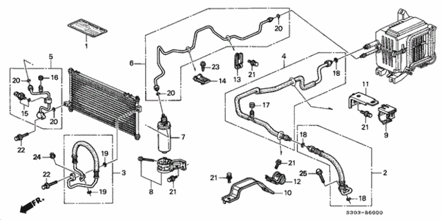A/C Hoses - Pipes for 2000 Honda Prelude #0