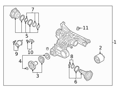 Axle & Differential for 2023 Audi Q5 PHEV #0