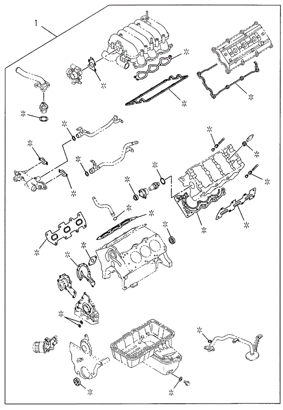 Engine Gasket Kit for 2002 Honda Passport #0