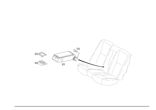 2219700730 - Rear Seat Bench: Foldable Armrest for Mercedes-Benz: 300S, CL550, CL600, CL63 AMG, CL65 AMG, S400, S600, S63 AMG Image image