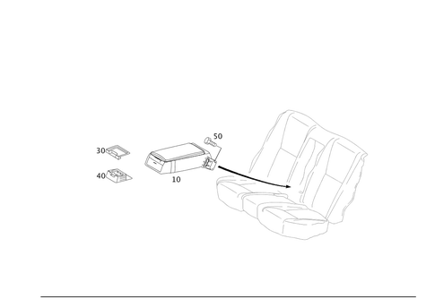 Folding Armrest, Seat Adapter for 2012 Mercedes-Benz CL600 #0