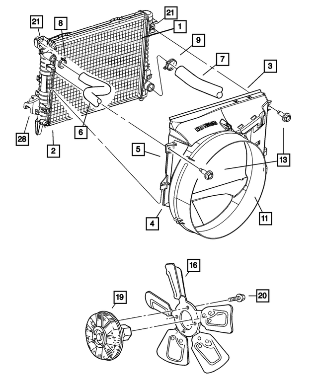 52028942AA - Cooling: Radiator Isolator for Mopar Image
