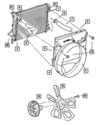 5290375AC - : Radiator Bracket, Left for Dodge: Ram 1500 Image