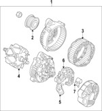 373503C000 - Electrical: Stator for Hyundai: Azera, Entourage, Genesis Coupe, Santa Fe, Sonata, Veracruz Image