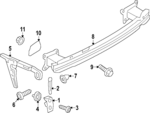 8W5807453A - Body: Upper Guide for Audi Image