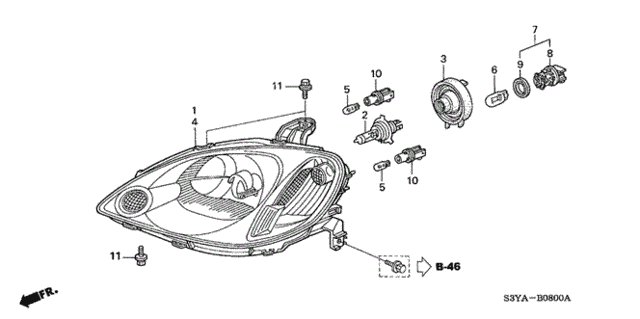 Headlight for 2005 Honda Insight #0