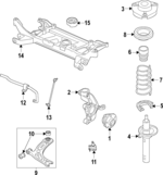 5WA407621E - : Front Hub &amp; Bearing for Audi Image
