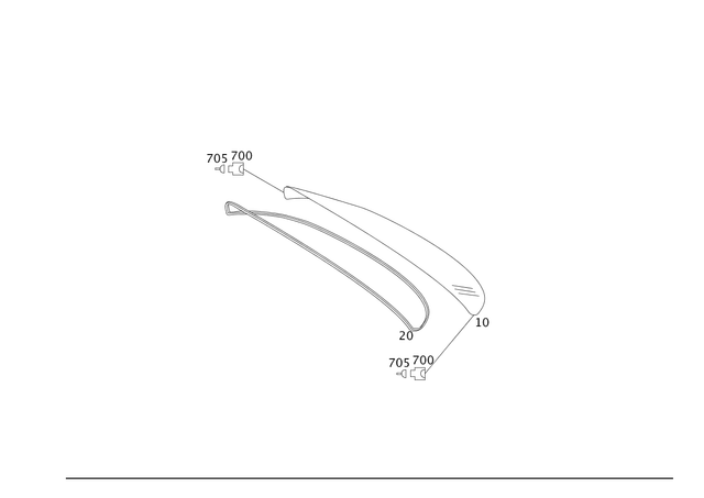1996780010 - Windows: Rear Window for Mercedes-Benz Image image