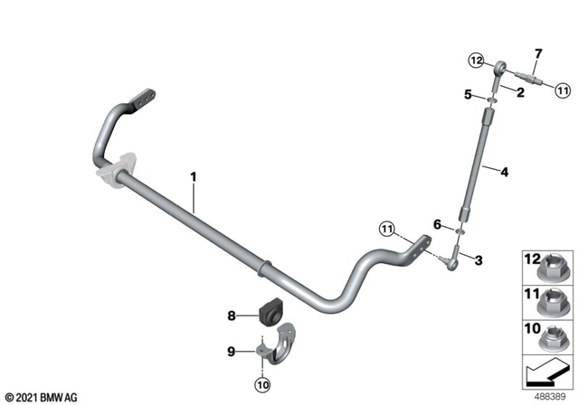 31358431269 - Front Axle: Anti-Roll Bar, Front for BMW: M2 CS Racing Image