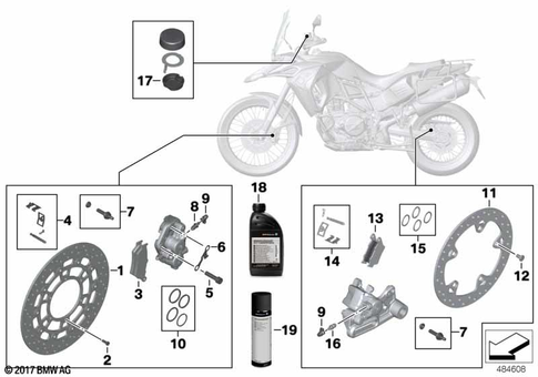 Brake Service for 2017 BMW-Motorrad F 800 GS #0