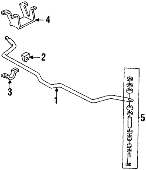 Stabilizer Bar & Components for 2002 Pontiac Firebird #1
