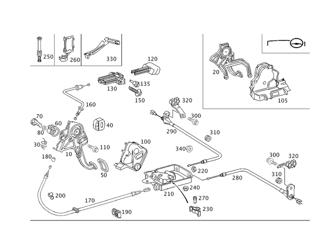2029932010 - Brakes: Extension Spring for Mercedes-Benz: 180C, 300SD, 400SE, 400SEL, 500SEC, 500SEL, 500SL, 600SEL, 600SL, C220, C230, C240, C280, C32 AMG, C320, C350, C43 AMG, C55 AMG, CL500, CL55 AMG, CLK320, CLK350, CLK430, CLK500, CLK55 AMG, CLK550, CLK63 AMG, CLS500, CLS55 AMG, CLS550, CLS63 AMG, E320, E420, E430, E500, E55 AMG, ML320, ML430, ML55 AMG, S420, S430, S55 AMG, SL320, SL500, SL55 AMG, SL550, SL600, SL63 AMG, SL65 AMG Image