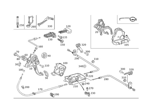 Foot Operated Parking Brake for 2004 Mercedes-Benz C32 AMG #0