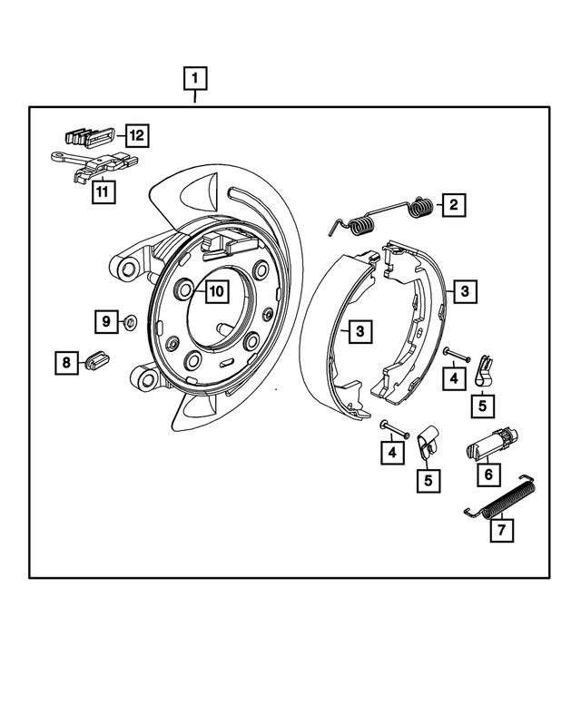 5114192AA - Brakes: Brake Shoe Hold Down Clip for Mopar Image image