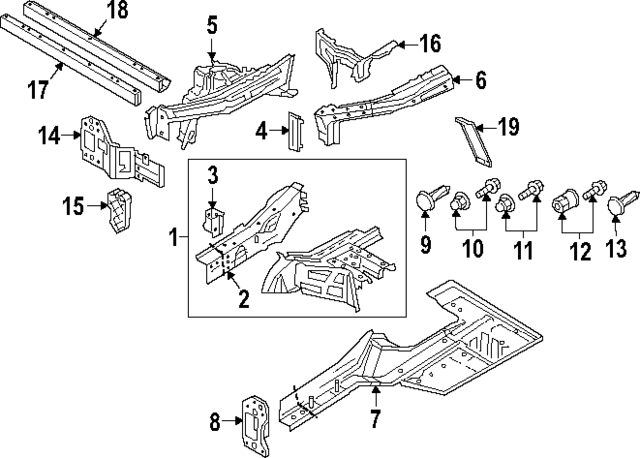 4KE803091 - Body: Side Member Assembly for Audi Image