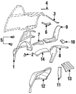 25659725 - Body: Inner Panel for Cadillac: DeVille Image