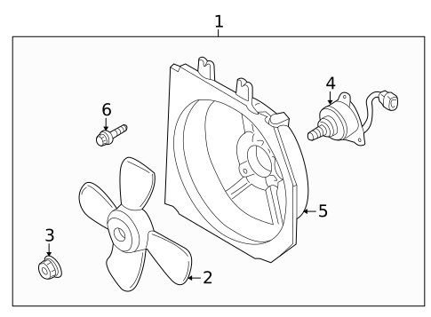 Cooling Fan, Clutch & Motor for 2003 Mazda Protege #0