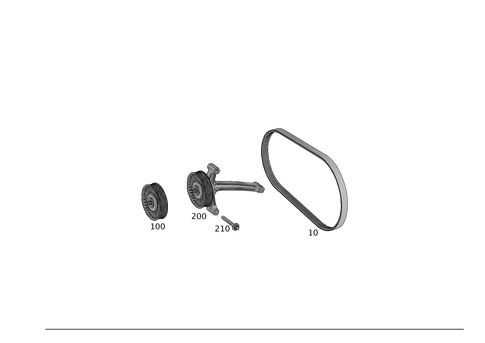 V-Belt, Belt Tightener, Sheave Pulley for 2018 Mercedes-Benz SLC300 #0