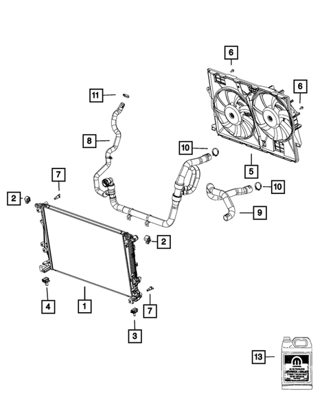 Radiator and Related Parts; Charge Air Cooler for 2014 Jeep Cherokee #4