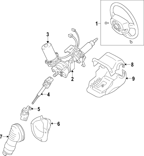 Steering Column for 2014 Toyota Prius C #0
