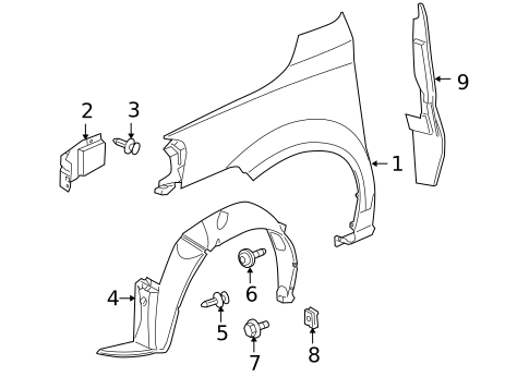 Fender & Components for 2007 Saturn Relay #0